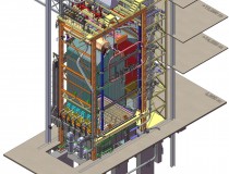 A model of a new steam boiler with the output of 40 t/h